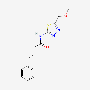 N-[5-(methoxymethyl)-1,3,4-thiadiazol-2-yl]-4-phenylbutanamide