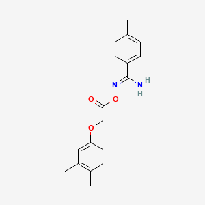 N'-{[(3,4-dimethylphenoxy)acetyl]oxy}-4-methylbenzenecarboximidamide