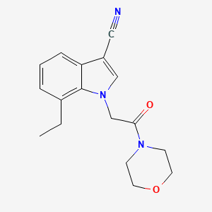 molecular formula C17H19N3O2 B5870166 7-ethyl-1-[2-(4-morpholinyl)-2-oxoethyl]-1H-indole-3-carbonitrile 