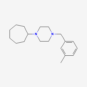 1-cycloheptyl-4-(3-methylbenzyl)piperazine