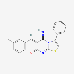 5-imino-6-(3-methylbenzylidene)-3-phenyl-5,6-dihydro-7H-[1,3]thiazolo[3,2-a]pyrimidin-7-one