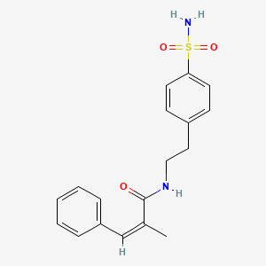 molecular formula C18H20N2O3S B5870191 N-{2-[4-(aminosulfonyl)phenyl]ethyl}-2-methyl-3-phenylacrylamide 