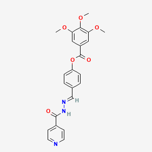 4-(2-isonicotinoylcarbonohydrazonoyl)phenyl 3,4,5-trimethoxybenzoate