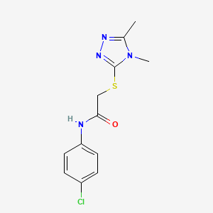 molecular formula C12H13ClN4OS B5870245 N-(4-chlorophenyl)-2-[(4,5-dimethyl-4H-1,2,4-triazol-3-yl)thio]acetamide 