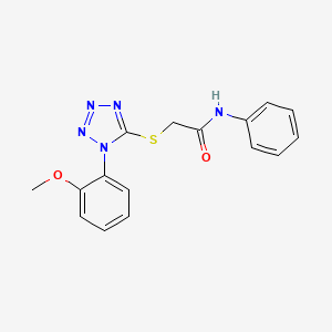 molecular formula C16H15N5O2S B5870246 2-{[1-(2-methoxyphenyl)-1H-tetrazol-5-yl]thio}-N-phenylacetamide 