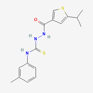 2-[(5-isopropyl-3-thienyl)carbonyl]-N-(3-methylphenyl)hydrazinecarbothioamide