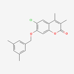 molecular formula C20H19ClO3 B5870277 6-chloro-7-[(3,5-dimethylbenzyl)oxy]-3,4-dimethyl-2H-chromen-2-one 