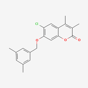 6-chloro-7-[(3,5-dimethylbenzyl)oxy]-3,4-dimethyl-2H-chromen-2-one