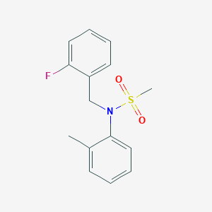 molecular formula C15H16FNO2S B5870284 N-(2-fluorobenzyl)-N-(2-methylphenyl)methanesulfonamide 