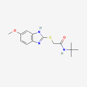 molecular formula C14H19N3O2S B5870307 N-(tert-butyl)-2-[(5-methoxy-1H-benzimidazol-2-yl)thio]acetamide 