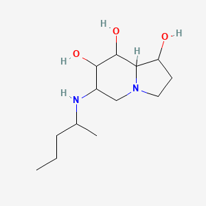 molecular formula C13H26N2O3 B587035 6-[(Pentan-2-yl)amino]octahydroindolizine-1,7,8-triol CAS No. 156205-81-1