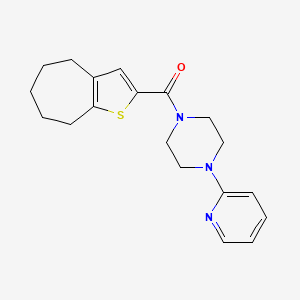 molecular formula C19H23N3OS B5870379 1-(2-pyridinyl)-4-(5,6,7,8-tetrahydro-4H-cyclohepta[b]thien-2-ylcarbonyl)piperazine 
