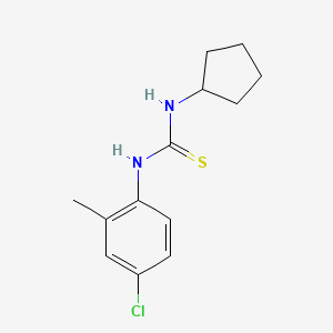 molecular formula C13H17ClN2S B5870397 N-(4-chloro-2-methylphenyl)-N'-cyclopentylthiourea 