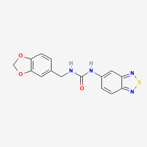 molecular formula C15H12N4O3S B5870422 N-(1,3-benzodioxol-5-ylmethyl)-N'-2,1,3-benzothiadiazol-5-ylurea 