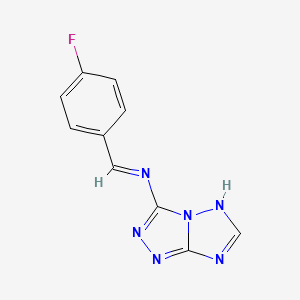 molecular formula C10H7FN6 B5870433 N-(4-fluorobenzylidene)-7H-[1,2,4]triazolo[4,3-b][1,2,4]triazol-3-amine 