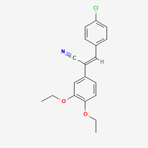 molecular formula C19H18ClNO2 B5870441 3-(4-chlorophenyl)-2-(3,4-diethoxyphenyl)acrylonitrile 