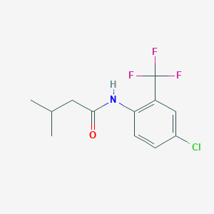 molecular formula C12H13ClF3NO B5870443 N-[4-chloro-2-(trifluoromethyl)phenyl]-3-methylbutanamide 