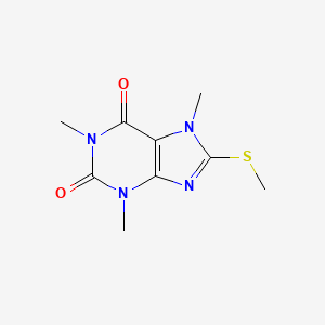 molecular formula C9H12N4O2S B5870451 1,3,7-trimethyl-8-(methylthio)-3,7-dihydro-1H-purine-2,6-dione CAS No. 6287-54-3