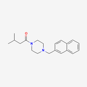 molecular formula C20H26N2O B5870475 1-(3-methylbutanoyl)-4-(2-naphthylmethyl)piperazine 
