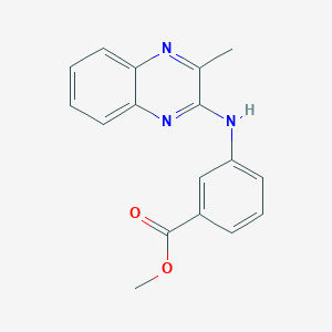 molecular formula C17H15N3O2 B5870492 methyl 3-[(3-methyl-2-quinoxalinyl)amino]benzoate 