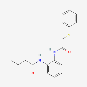molecular formula C18H20N2O2S B5870511 N-(2-{[2-(phenylthio)acetyl]amino}phenyl)butanamide 