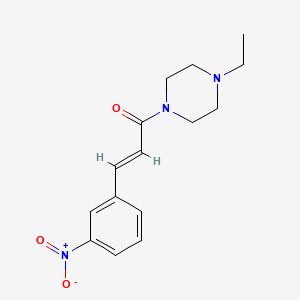 1-ethyl-4-[3-(3-nitrophenyl)acryloyl]piperazine