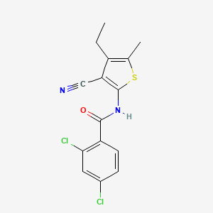molecular formula C15H12Cl2N2OS B5870536 2,4-dichloro-N-(3-cyano-4-ethyl-5-methyl-2-thienyl)benzamide 
