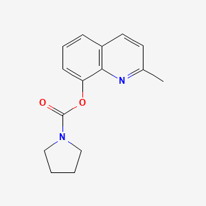 molecular formula C15H16N2O2 B5870537 2-methyl-8-quinolinyl 1-pyrrolidinecarboxylate 