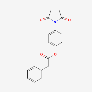 molecular formula C18H15NO4 B5870550 4-(2,5-dioxo-1-pyrrolidinyl)phenyl phenylacetate 