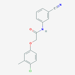 molecular formula C16H13ClN2O2 B5870554 2-(4-chloro-3-methylphenoxy)-N-(3-cyanophenyl)acetamide 
