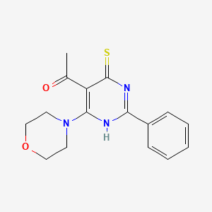 1-[4-(4-morpholinyl)-2-phenyl-6-thioxo-1,6-dihydro-5-pyrimidinyl]ethanone