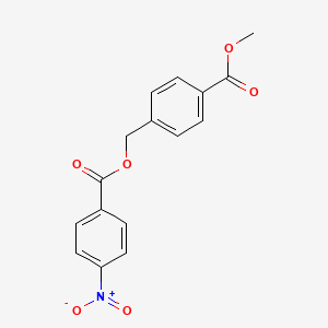 molecular formula C16H13NO6 B5870563 4-(methoxycarbonyl)benzyl 4-nitrobenzoate 