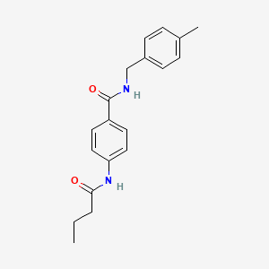 molecular formula C19H22N2O2 B5870579 4-(butyrylamino)-N-(4-methylbenzyl)benzamide 