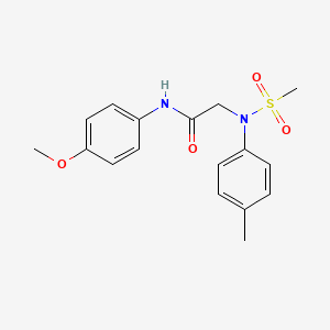 molecular formula C17H20N2O4S B5870584 N~1~-(4-methoxyphenyl)-N~2~-(4-methylphenyl)-N~2~-(methylsulfonyl)glycinamide 