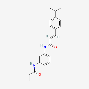 molecular formula C21H24N2O2 B5870592 3-(4-isopropylphenyl)-N-[3-(propionylamino)phenyl]acrylamide 