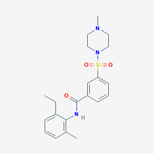 N-(2-ethyl-6-methylphenyl)-3-[(4-methyl-1-piperazinyl)sulfonyl]benzamide