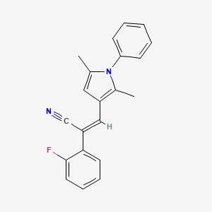 3-(2,5-dimethyl-1-phenyl-1H-pyrrol-3-yl)-2-(2-fluorophenyl)acrylonitrile