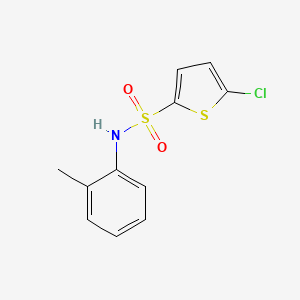 molecular formula C11H10ClNO2S2 B5870640 5-chloro-N-(2-methylphenyl)-2-thiophenesulfonamide 