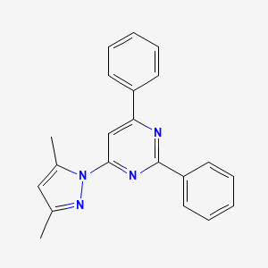 4-(3,5-dimethyl-1H-pyrazol-1-yl)-2,6-diphenylpyrimidine