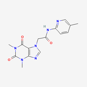 molecular formula C15H16N6O3 B5870665 2-(1,3-dimethyl-2,6-dioxo-1,2,3,6-tetrahydro-7H-purin-7-yl)-N-(5-methyl-2-pyridinyl)acetamide 