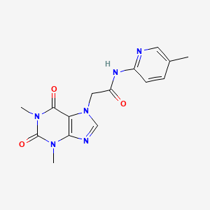 molecular formula C15H16N6O3 B5870665 2-(1,3-二甲基-2,6-二氧代-1,2,3,6-四氢-7H-嘌呤-7-基)-N-(5-甲基-2-吡啶基)乙酰胺 