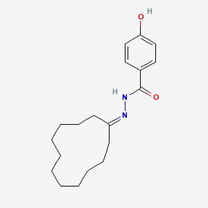 molecular formula C19H28N2O2 B5870684 N'-cyclododecylidene-4-hydroxybenzohydrazide 