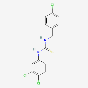 molecular formula C14H11Cl3N2S B5870708 N-(4-chlorobenzyl)-N'-(3,4-dichlorophenyl)thiourea 