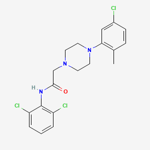 molecular formula C19H20Cl3N3O B5870719 2-[4-(5-chloro-2-methylphenyl)-1-piperazinyl]-N-(2,6-dichlorophenyl)acetamide 
