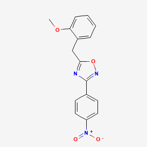 molecular formula C16H13N3O4 B5870722 5-(2-methoxybenzyl)-3-(4-nitrophenyl)-1,2,4-oxadiazole 