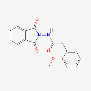 molecular formula C17H14N2O4 B5870741 N-(1,3-dioxo-1,3-dihydro-2H-isoindol-2-yl)-2-(2-methoxyphenyl)acetamide 