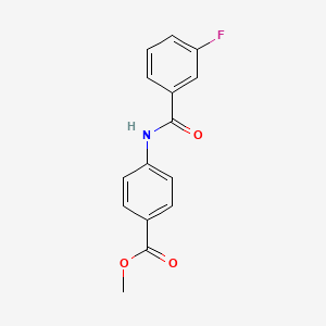 molecular formula C15H12FNO3 B5870753 methyl 4-[(3-fluorobenzoyl)amino]benzoate 