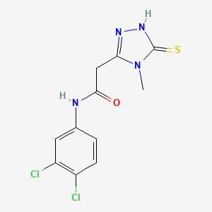 molecular formula C11H10Cl2N4OS B5870760 N-(3,4-dichlorophenyl)-2-(5-mercapto-4-methyl-4H-1,2,4-triazol-3-yl)acetamide 