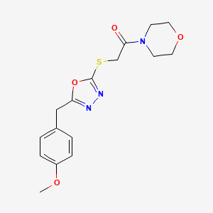 4-({[5-(4-methoxybenzyl)-1,3,4-oxadiazol-2-yl]thio}acetyl)morpholine