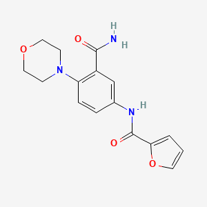 molecular formula C16H17N3O4 B5870785 N-[3-(aminocarbonyl)-4-(4-morpholinyl)phenyl]-2-furamide 